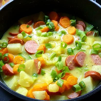 Photo of Kohlrabieintopf mit Cabanossi