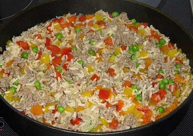 Photo of Hackfleischpfanne mit Paprika und Reis