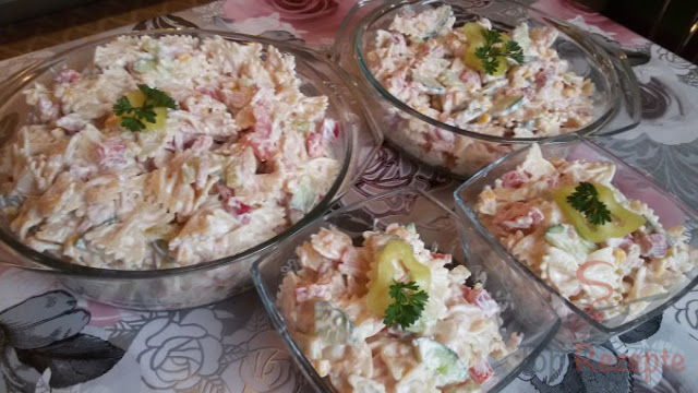 Photo of Einfacher frischer Nudelsalat