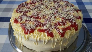 Photo of Erdbeer-Spaghettieis-Torte