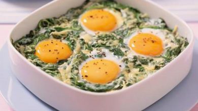 Photo of Versunkene Eier im Spinatnest