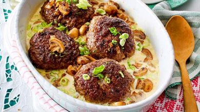 Photo of Ofenfrikadellen in Champignon Rahm