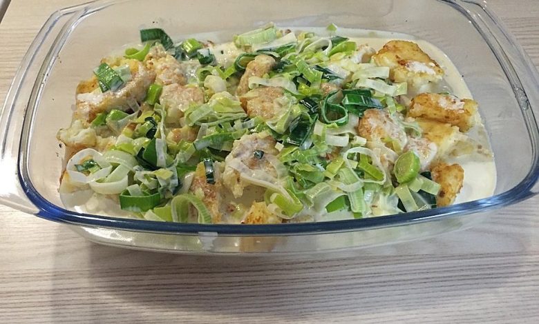 Photo of Putenschnitzel mit Röstis in Lauch – Käsesoße überbacken