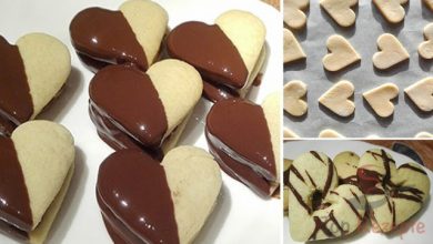 Photo of Köstliche Herzen mit Schokocreme und Schokoglasur