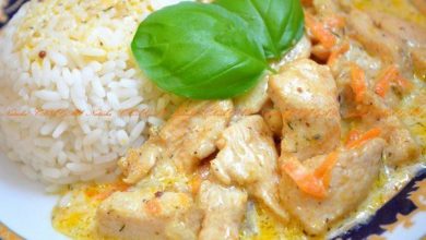 Photo of Gebratene marinierte Hähnchenbruststreifen in Senf-Cremesoße