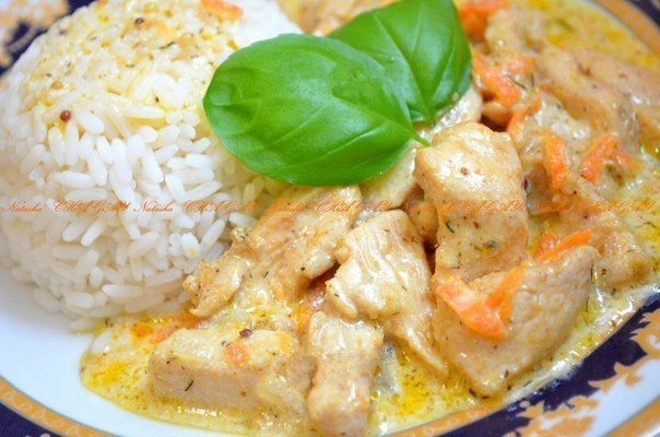 Photo of Gebratene marinierte Hähnchenbruststreifen in Senf-Cremesoße