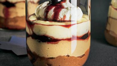 Photo of Schoko Mokka Vanille Flammeri mit Amarena