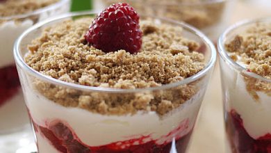 Photo of Himbeerdessert mit Spekulatius