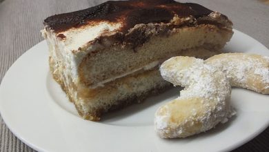 Photo of Weihnachtliches Apfeltiramisu mit Marzipan