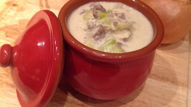 Photo of Käse Lauch Suppe mit Hackfleisch