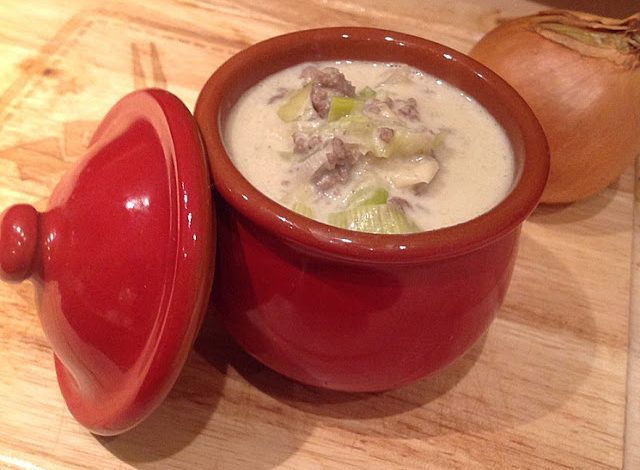 Photo of Käse Lauch Suppe mit Hackfleisch