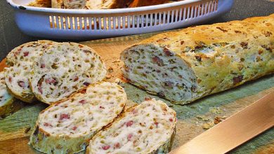 Photo of Zwiebel Käse Schinken Brot