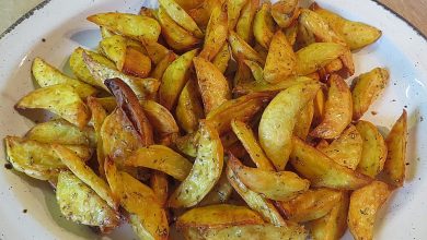 Photo of Fettarme Kartoffelspalten aus dem Ofen