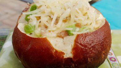 Photo of Laugenbrötchen à la Flammkuchen