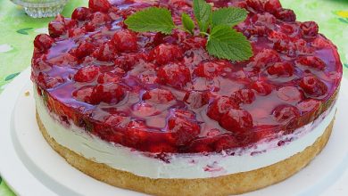 Photo of Frische Himbeertorte mit Schmand