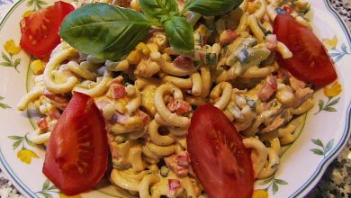 Photo of Bunter Nudelsalat ohne Mayonnaise