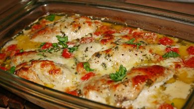 Photo of Mozzarella – Hähnchen in Basilikum – Sahnesauce