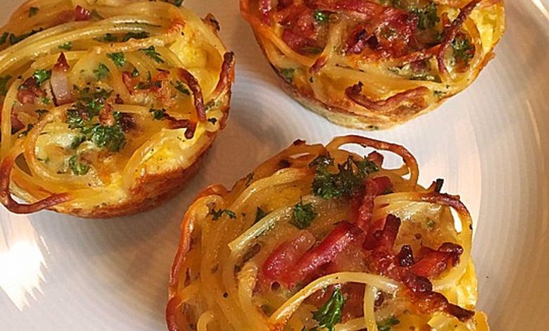 Photo of Spaghetti Carbonara-Muffins