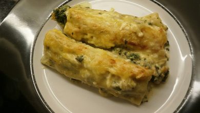 Photo of Feuermohns gefüllte Lachs Spinat Cannelloni