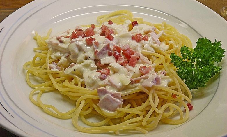 Photo of Spaghetti mit Schinken – Sahne – Sauce