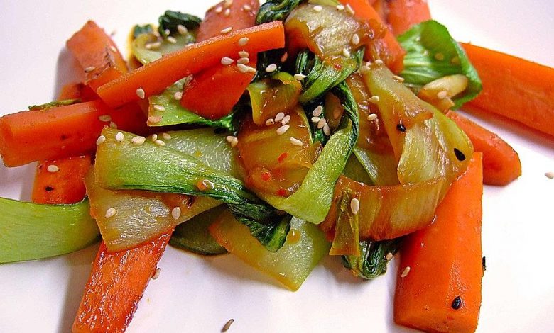 Photo of Schnelles Pak Choi-Karotten-Gemüse