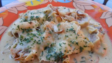 Photo of Maultaschen in Sahne mit Käse überbacken