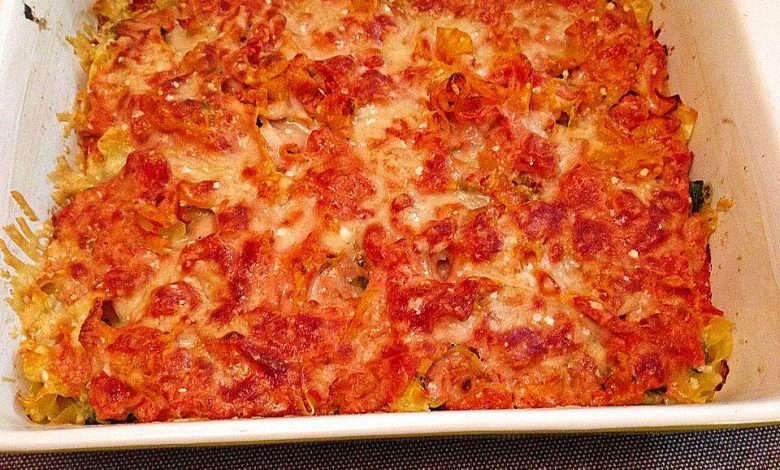 Photo of Überbackene Nudeln mit Cremespinat