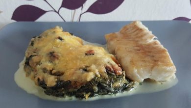 Photo of Blattspinat in Sahnesauce mit Käse überbacken