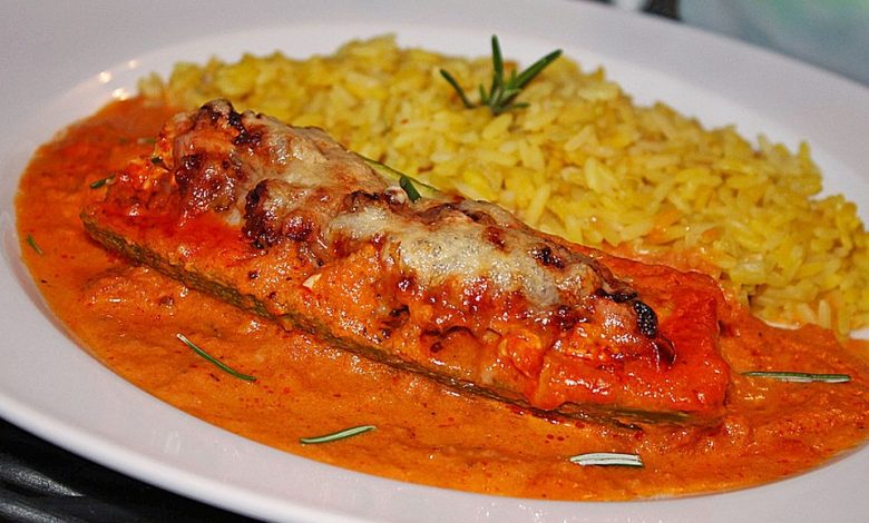 Photo of Gefüllte Zucchinischiffchen mit Feta