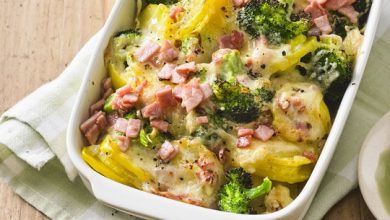 Photo of Brokkoli-Kartoffel-Gratin mit Schinken