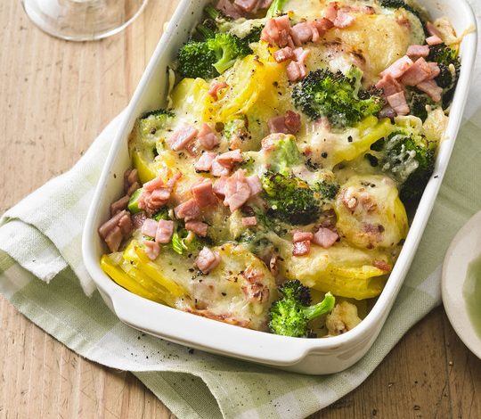Photo of Brokkoli-Kartoffel-Gratin mit Schinken