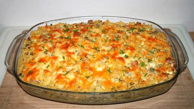 Photo of Überbackene Schinkennudeln mit Erbsen