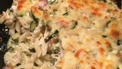 Photo of Hüttenkäse-Zucchini-Nudelauflauf