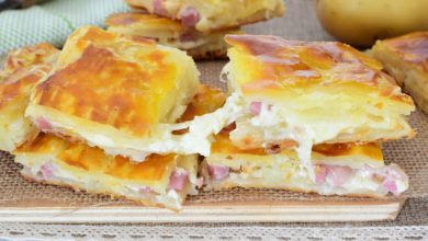 Photo of Blätterteigtaschen mit schinken und käse, 5 minuten zubereitung !