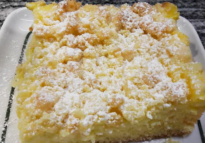Photo of Versunkener streuselkuchen mit vanillepudding, ein super rezept !