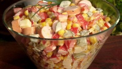 Photo of Wurst salat mit paprika und mais