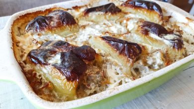 Photo of Gefüllte paprika mit hackfleisch & knoblauch