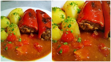 Photo of GEFÜLLTE SPITZPAPRIKA MIT KARTOFFELN, SUPER LECKER!