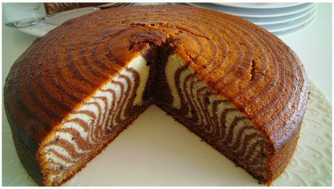 Photo of VANILLE ZEBRA KUCHEN OHNE MEHL, LEICHT UND LECKER!