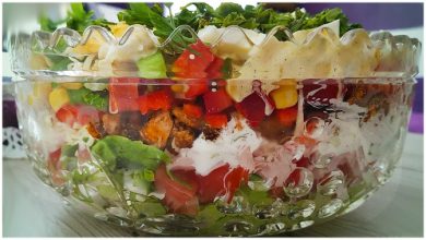 Photo of GYROSSCHICHTSALAT, DER BESTE SALAT ÜBERHAUPT!