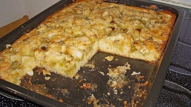 Photo of Schneller Blechkuchen mit Obst