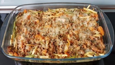 Photo of Spaghettiauflauf mit Hackfleisch und Erbsen