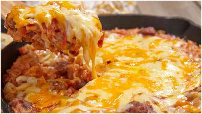 Photo of Reis Hackfleisch Auflauf mit Knoblauch