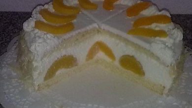 Photo of Backfees Pfirsich Käse Sahnetorte