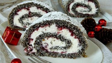 Photo of Mohn – Preiselbeer Roulade