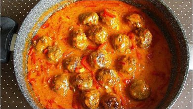 Photo of Lecker Hackbällchen in Paprikarahmsauce