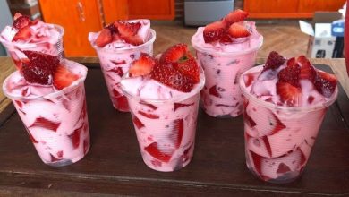 Photo of Ruck Zuck Erdbeer Dessert mit Joghurt