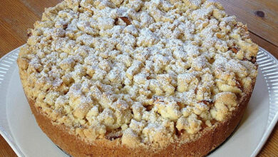 Photo of Apfel Streuselkuchen mit Pudding