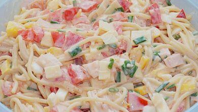 Photo of Spaghettisalat mit Putenbrust und Käse