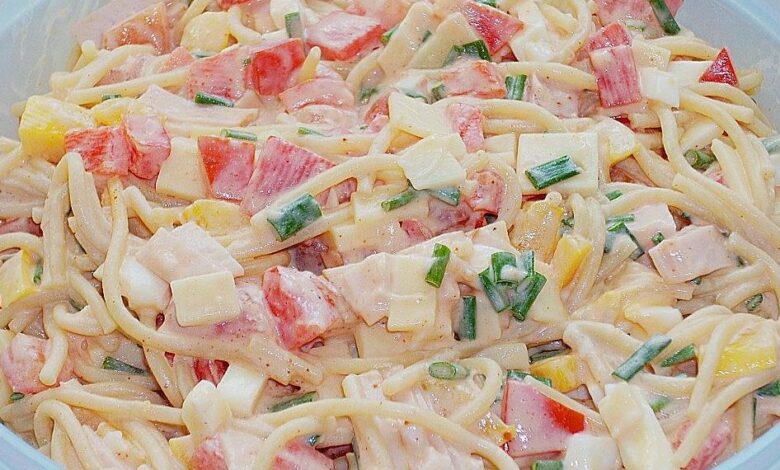 Photo of Spaghettisalat mit Putenbrust und Käse